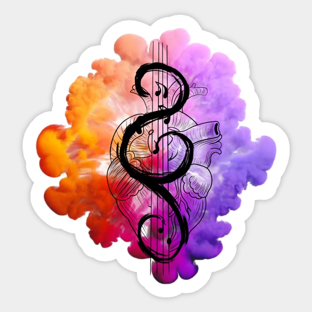 Music of the Heart Sticker by ImSomethingElse